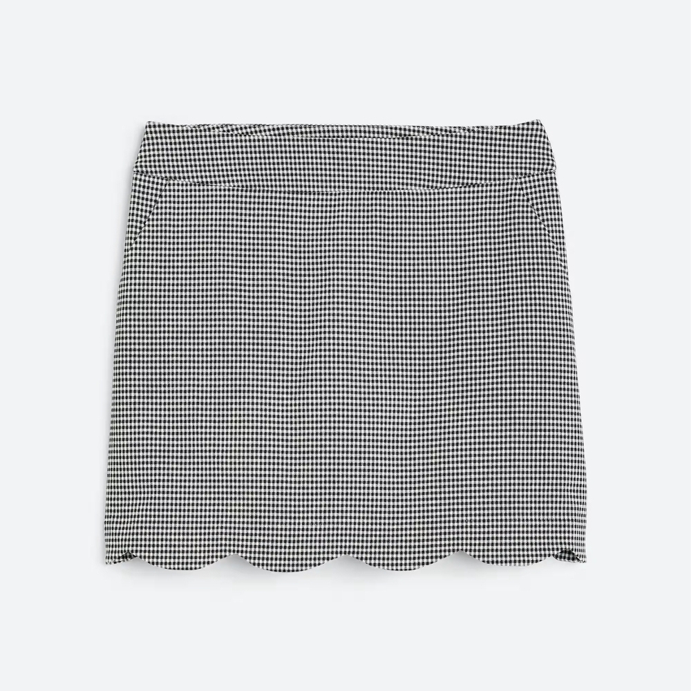 Tribal Scalloped Hem Gingham Plaid Skort - Picture 5 of 6